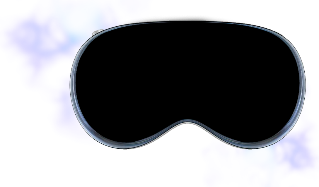 AR glasses headset frame around the hologram image video